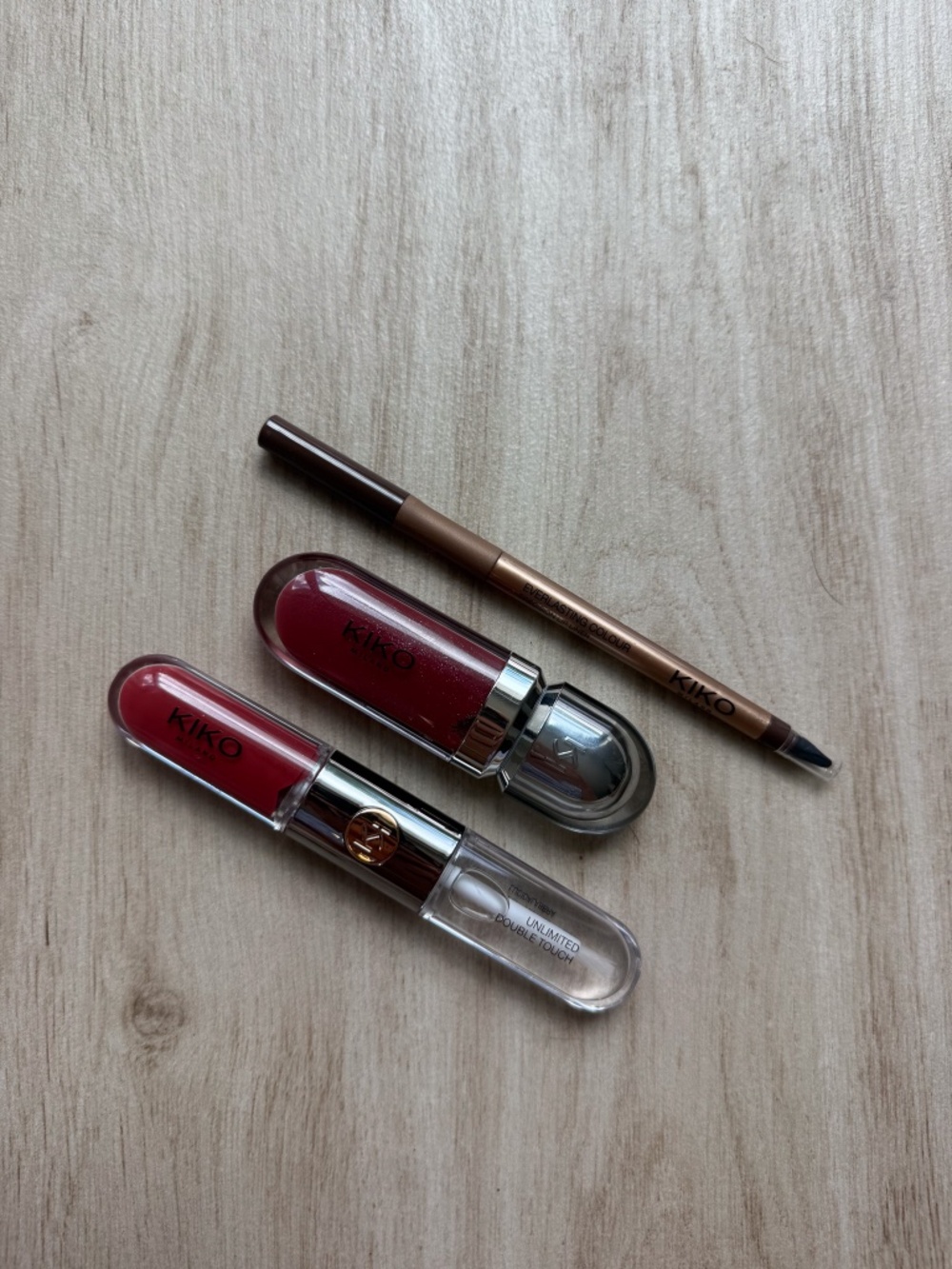 Kiko Lip liner + lipstick + lipgloss bundle